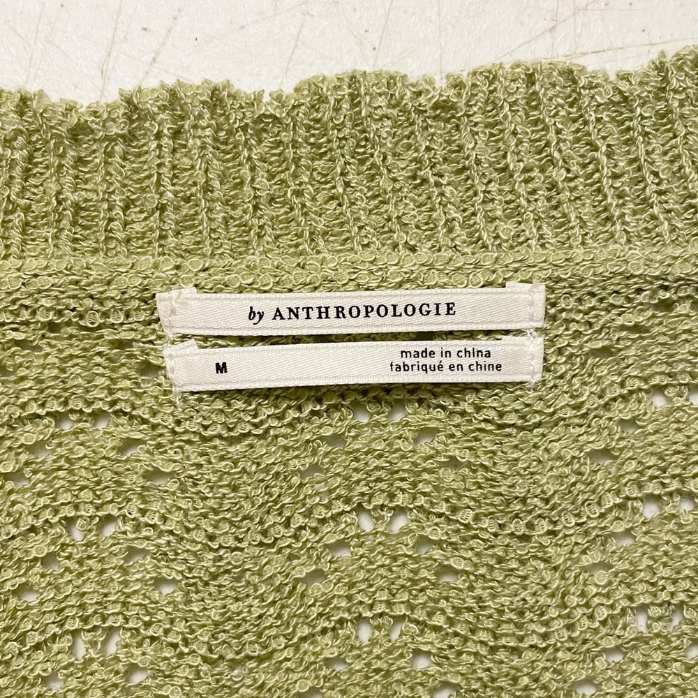 Light Green Women's V-Neck Knit Cardigan Sweater - Picture 10 of 11